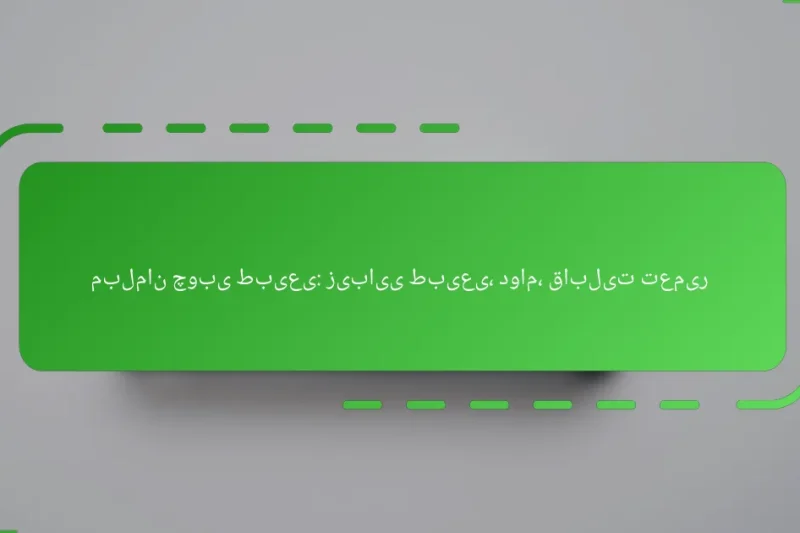 مبلمان چوبی طبیعی: زیبایی طبیعی، دوام، قابلیت تعمیر